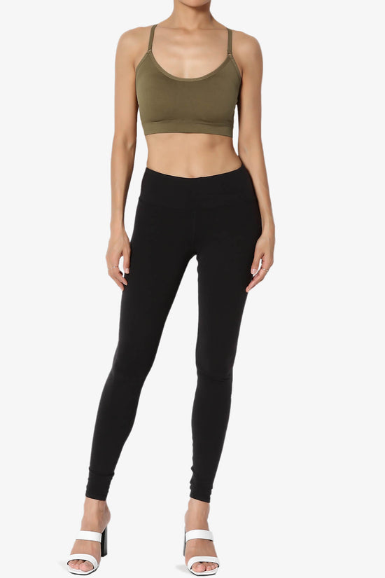 Dassie Padded Cross Back Bra Top OLIVE KHAKI_6