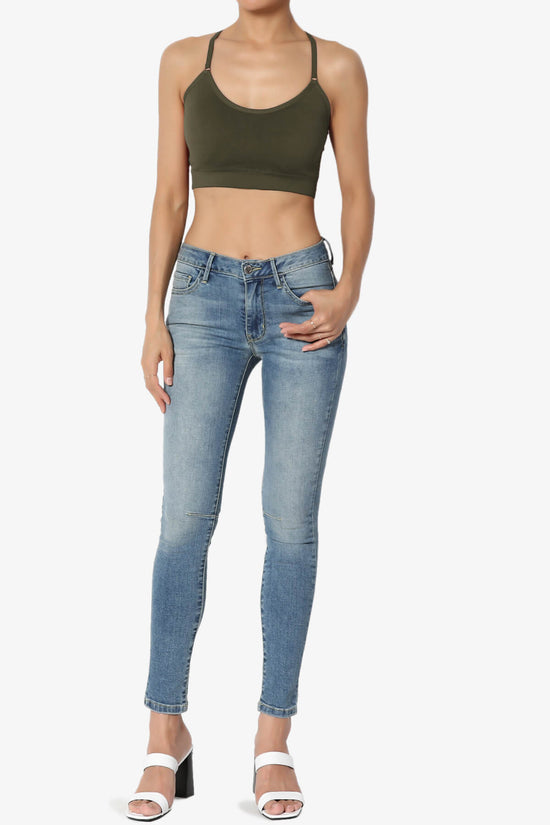 Dassie Padded Cross Back Bra Top OLIVE_6