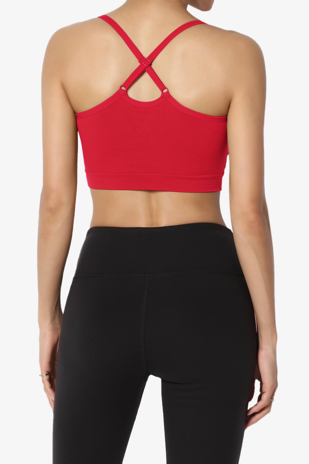 Dassie Padded Cross Back Bra Top RED_2