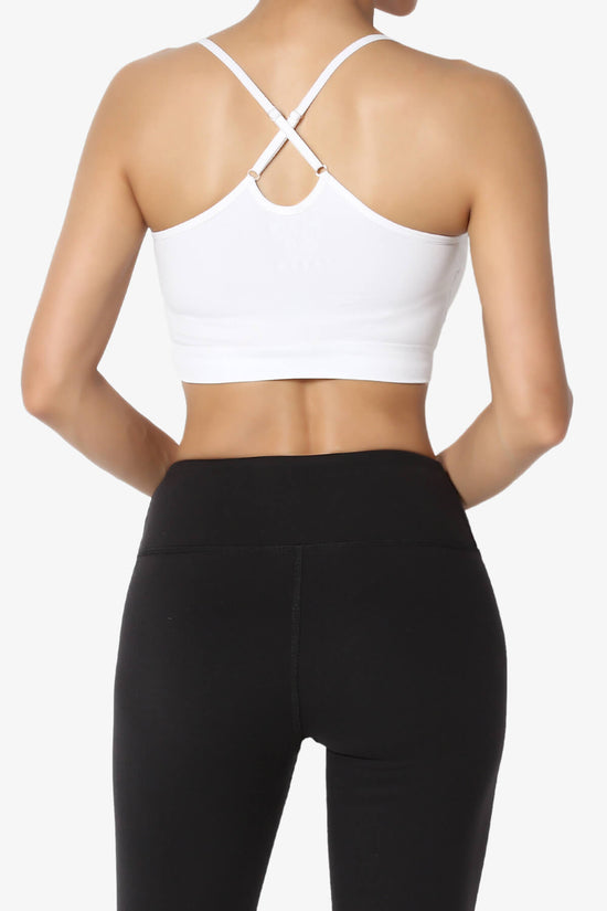 Dassie Padded Cross Back Bra Top WHITE_2