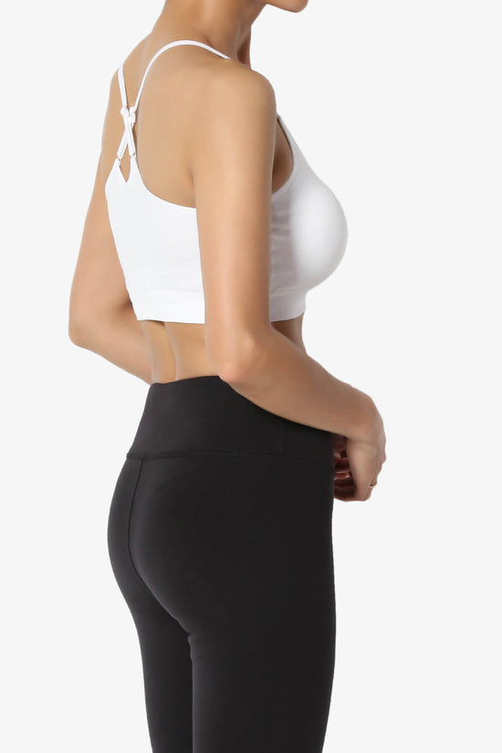 Dassie Padded Cross Back Bra Top WHITE_4