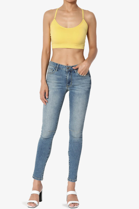 Dassie Padded Cross Back Bra Top YELLOW_6