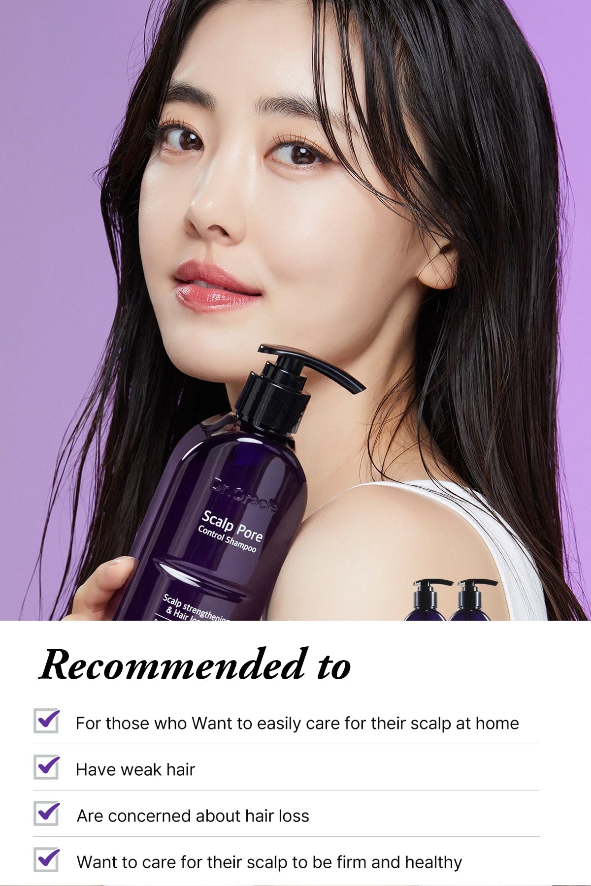 Dr. Oracle Scalp Pore Control Shampoo – Deep Cleansing & Scalp Renewal with PDRN, Plant Proteins & Peptides (380ml / 12.85 fl.oz)