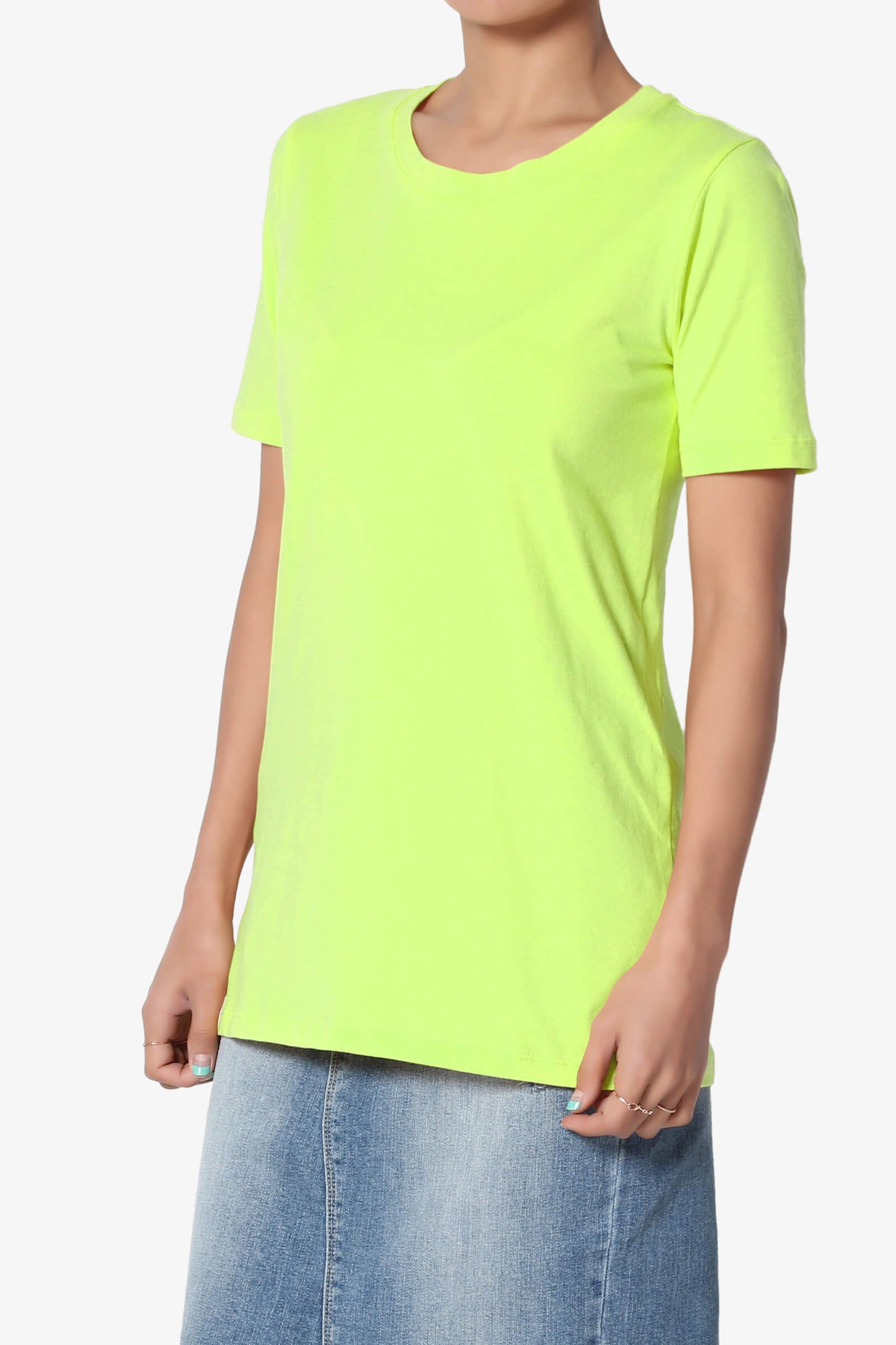 Elora Crew Neck Short Sleeve T-Shirt NEON GREEN_3