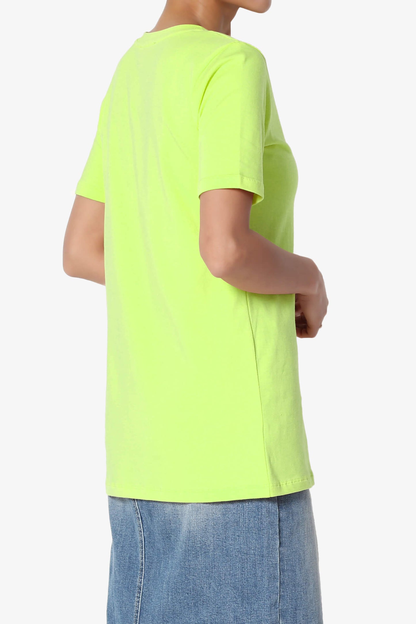 Elora Crew Neck Short Sleeve T-Shirt NEON GREEN_4