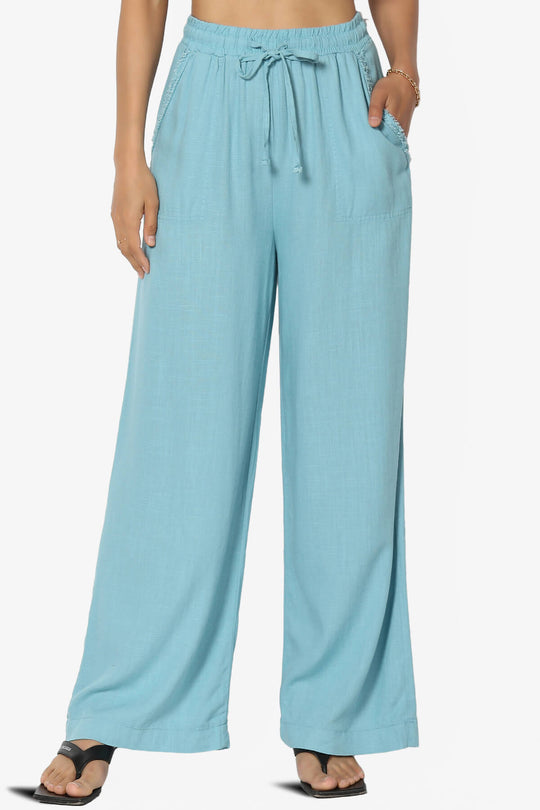 Jessica Drawstring Linen Pants