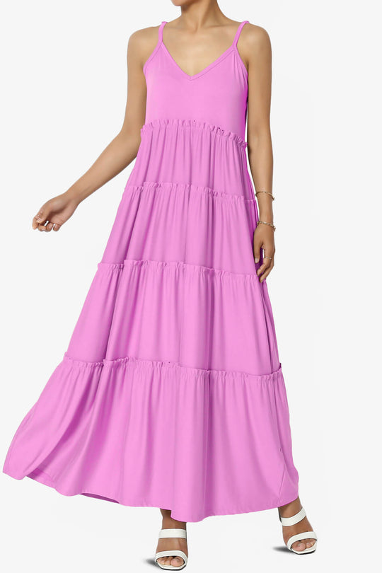 Livvy V-Neck Tiered Cami Maxi Dress