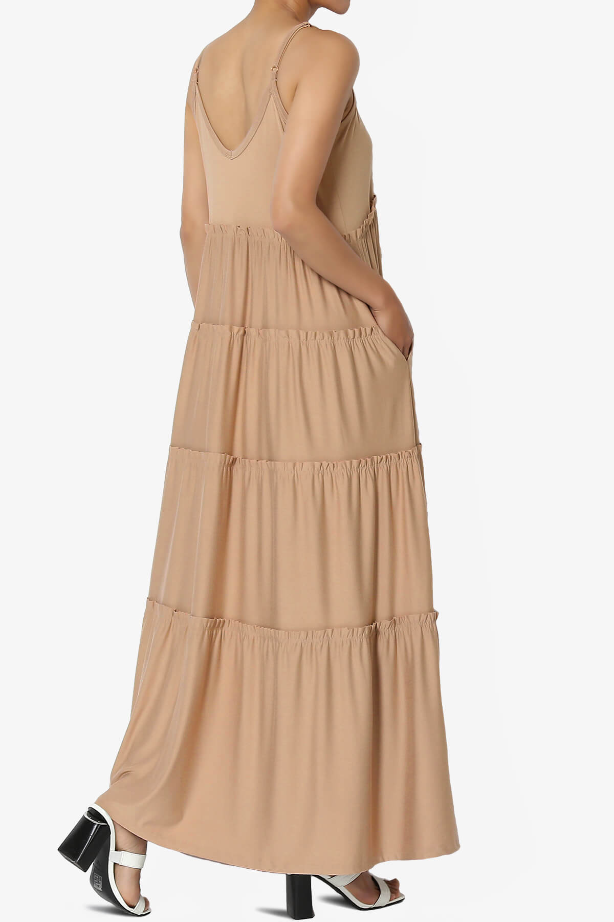 Livvy V-Neck Tiered Cami Maxi Dress