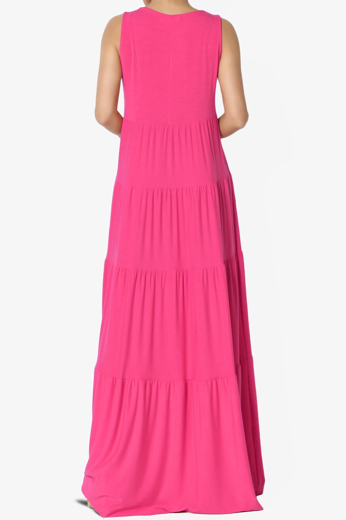 Macie Sleeveless Tiered Long Maxi Dress PLUS