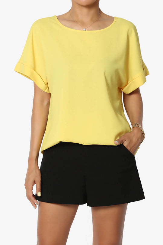 Marla Lightweight Woven Dolman Top PLUS