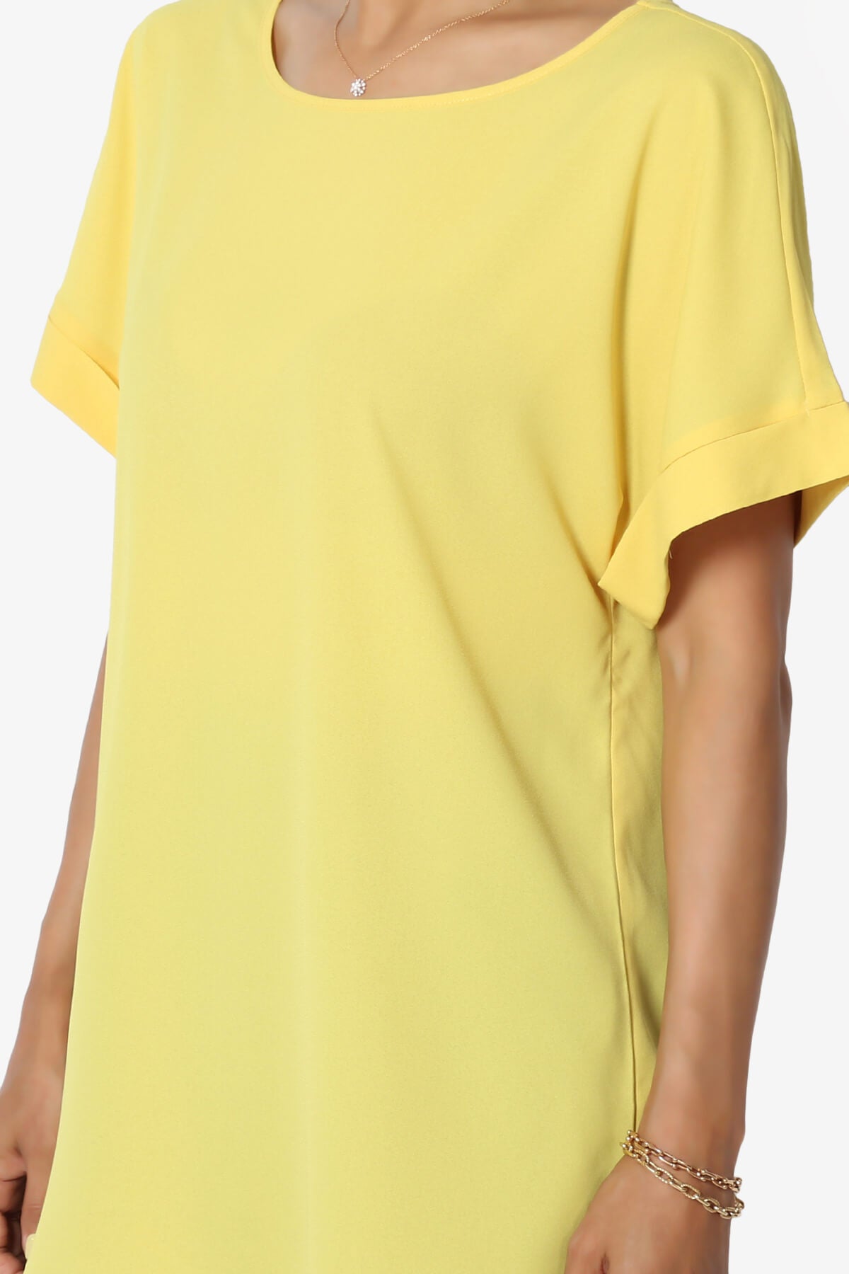Marla Lightweight Woven Dolman Top YELLOW_5