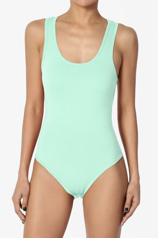 Maya Scoop Neck Tank Bodysuit AQUA_1