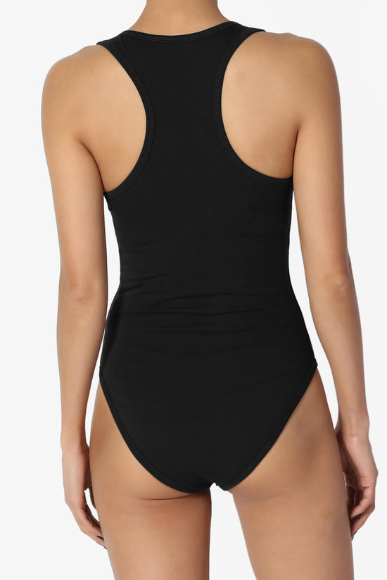 Maya Scoop Neck Tank Bodysuit BLACK_2