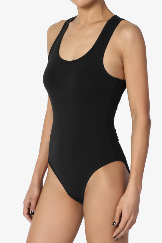 Maya Scoop Neck Tank Bodysuit BLACK_3