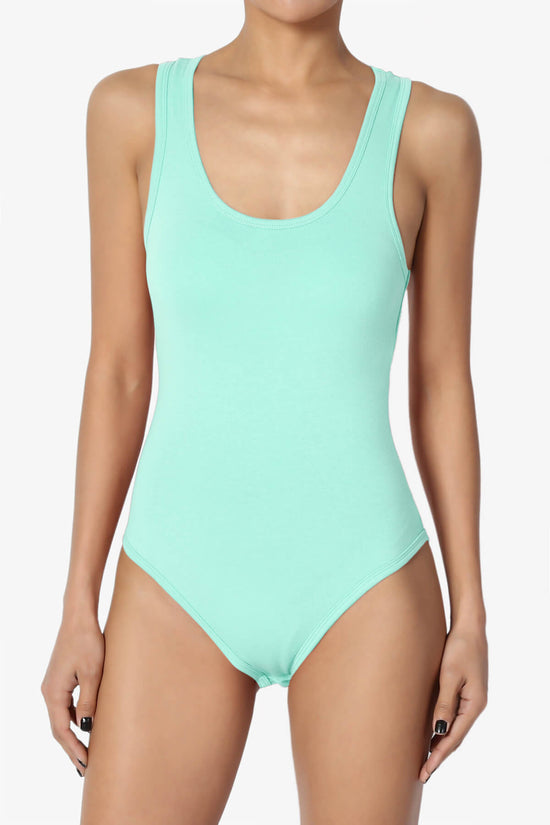 Maya Scoop Neck Tank Bodysuit BLUE MINT_1