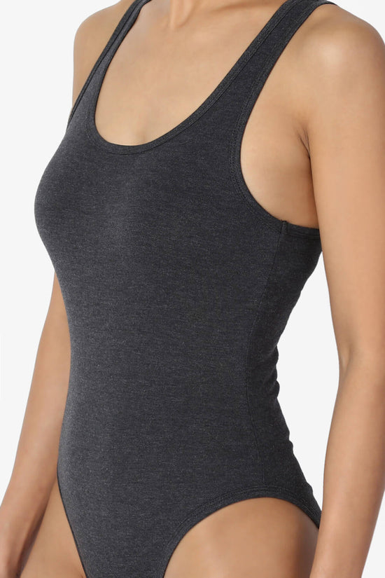 Maya Scoop Neck Tank Bodysuit CHARCOAL_5