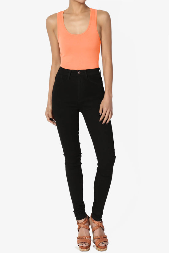 Maya Scoop Neck Tank Bodysuit CORAL_6