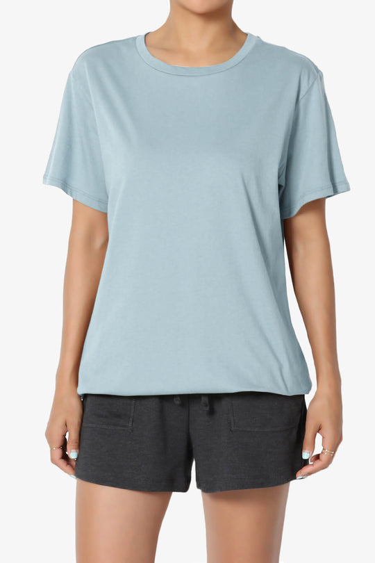 Mayra O Neck Cotton Boyfriend Tee PLUS