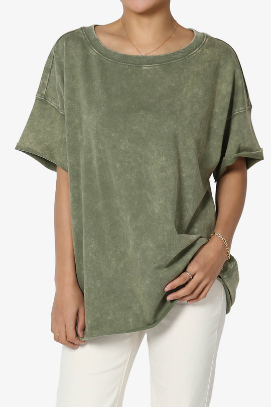 Misha Oversized Vintage Acid Wash T-Shirt PLUS