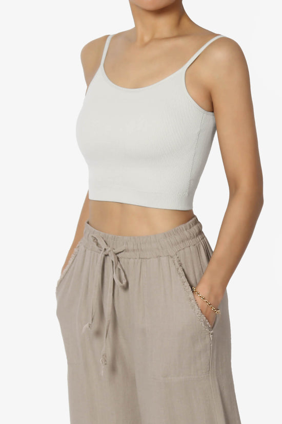 Nadeen Padded Ribbed Cropped Cami BONE_3