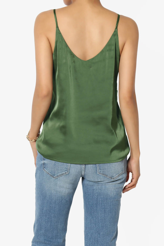 Rozlyn Silky Satin Camisole Top DUSTY OLIVE_2