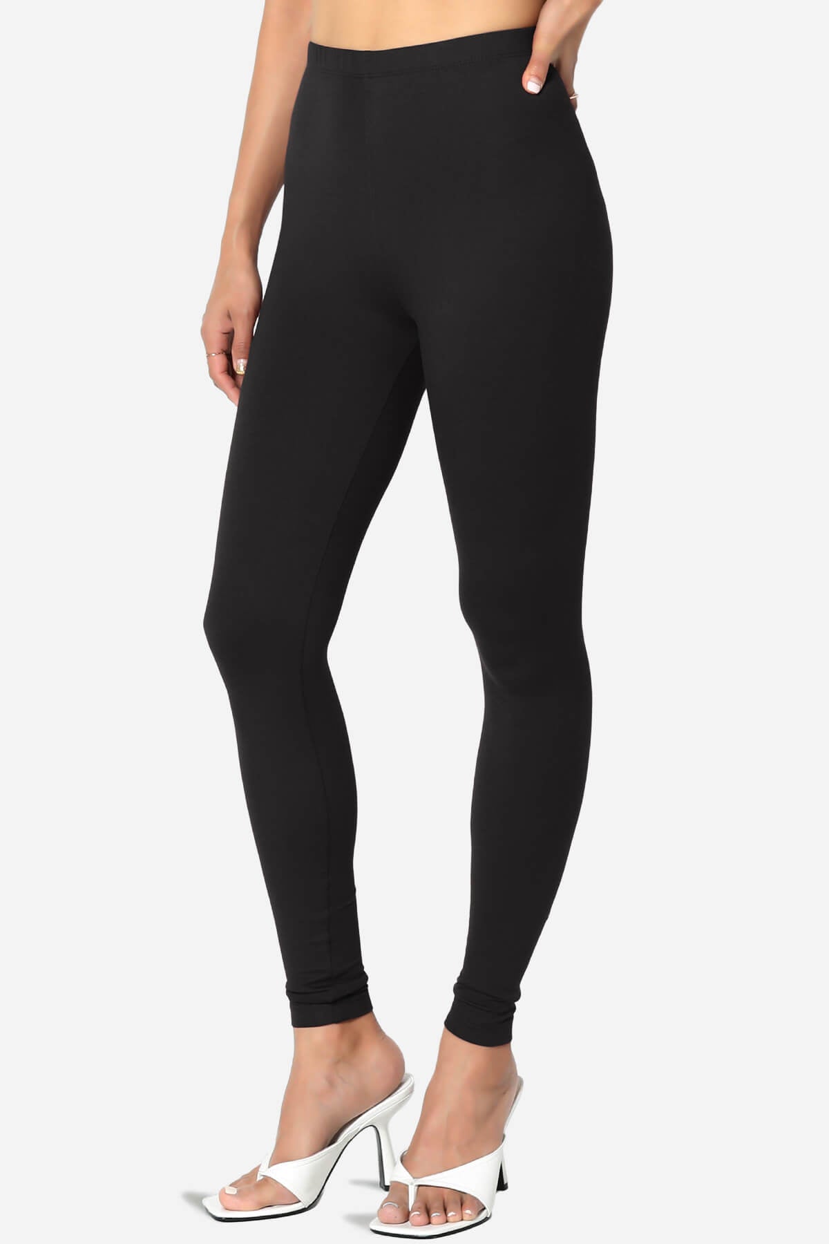 Slimmer Super Soft Comfort Ankle Leggings BLACK_3