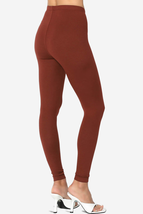 Slimmer Super Soft Comfort Ankle Leggings BRICK_4