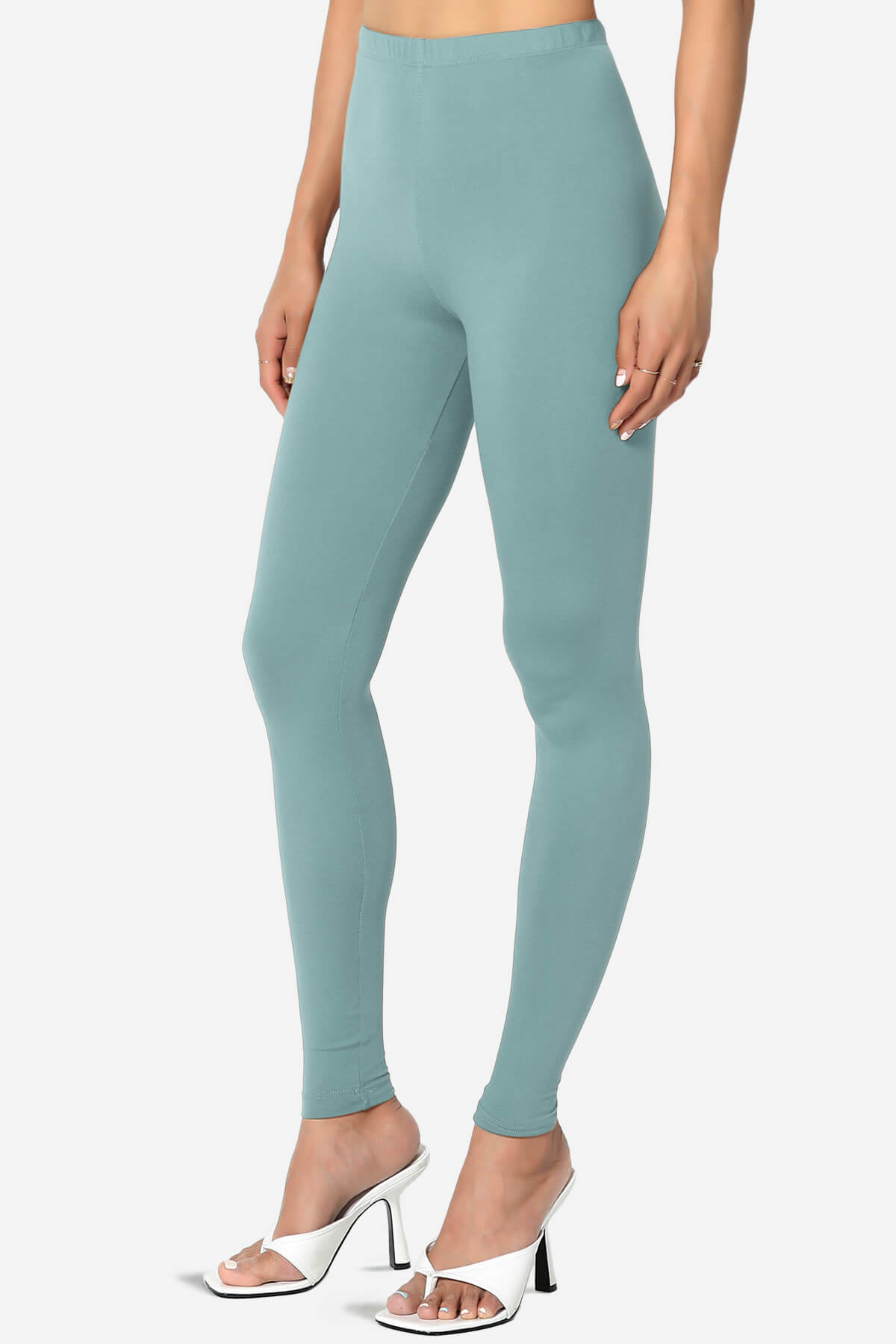 Slimmer Super Soft Comfort Ankle Leggings DUSTY BLUE_3