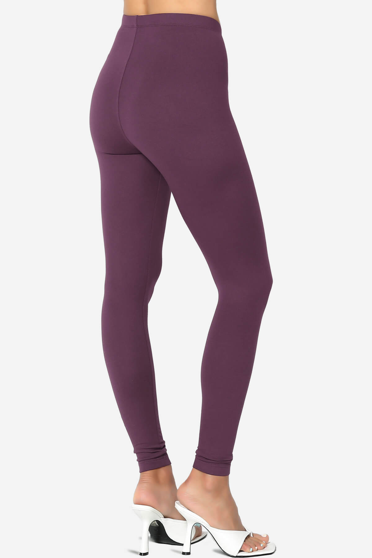 Slimmer Super Soft Comfort Ankle Leggings DUSTY PLUM_4