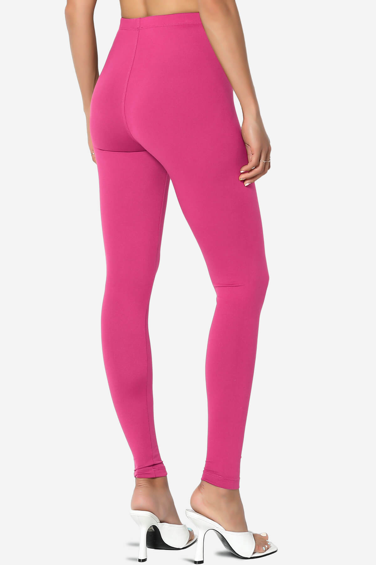 Slimmer Super Soft Comfort Ankle Leggings HOT PINK_4