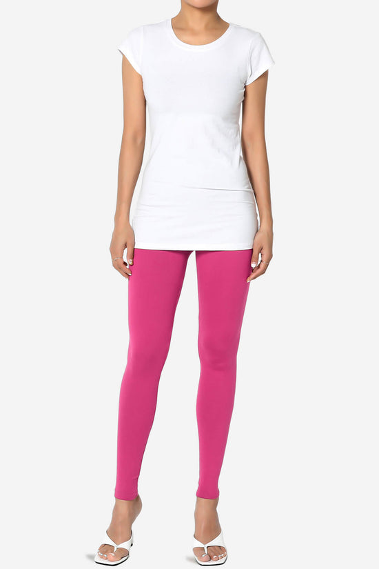 Slimmer Super Soft Comfort Ankle Leggings HOT PINK_6