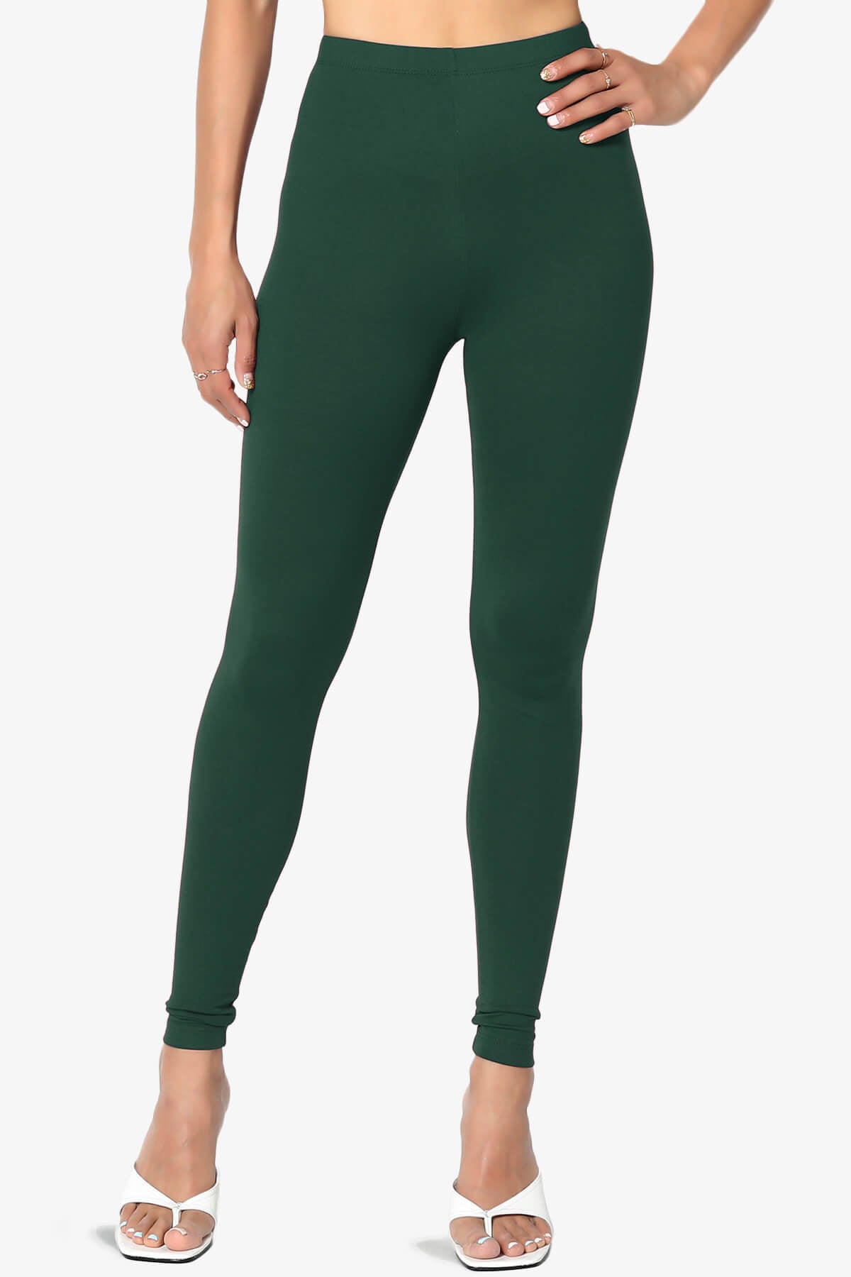 Slimmer Super Soft Comfort Ankle Leggings HUNTER GREEN_1