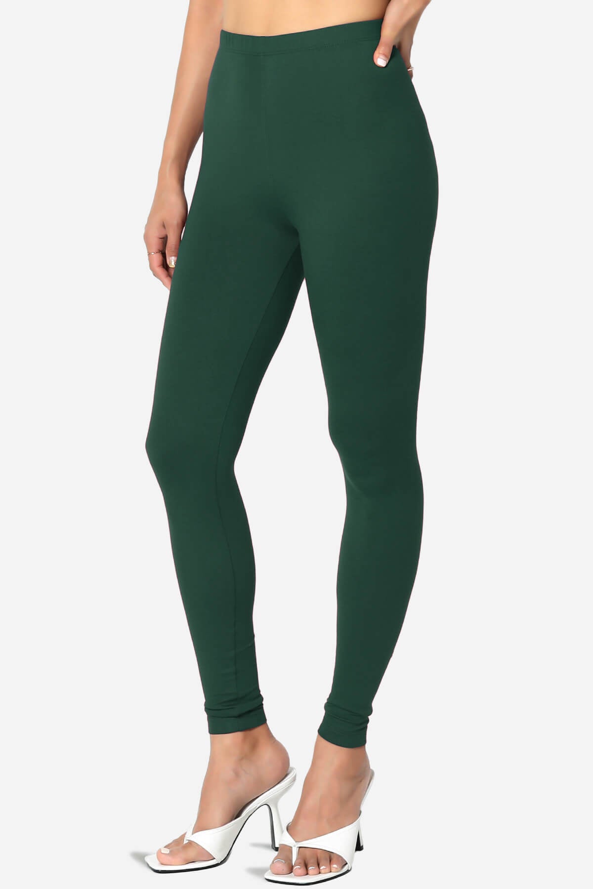 Slimmer Super Soft Comfort Ankle Leggings HUNTER GREEN_3