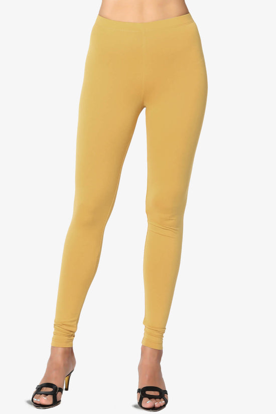 Slimmer Super Soft Comfort Ankle Leggings LIGHT MUSTARD_1