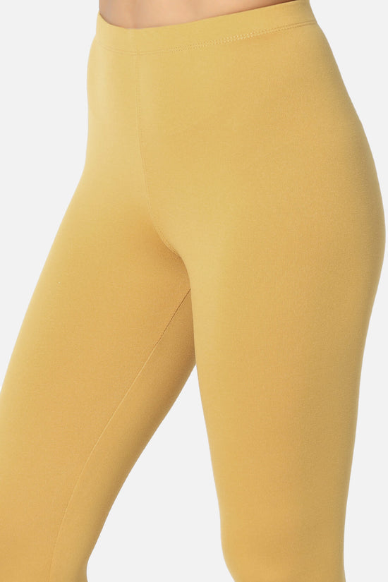Slimmer Super Soft Comfort Ankle Leggings LIGHT MUSTARD_5