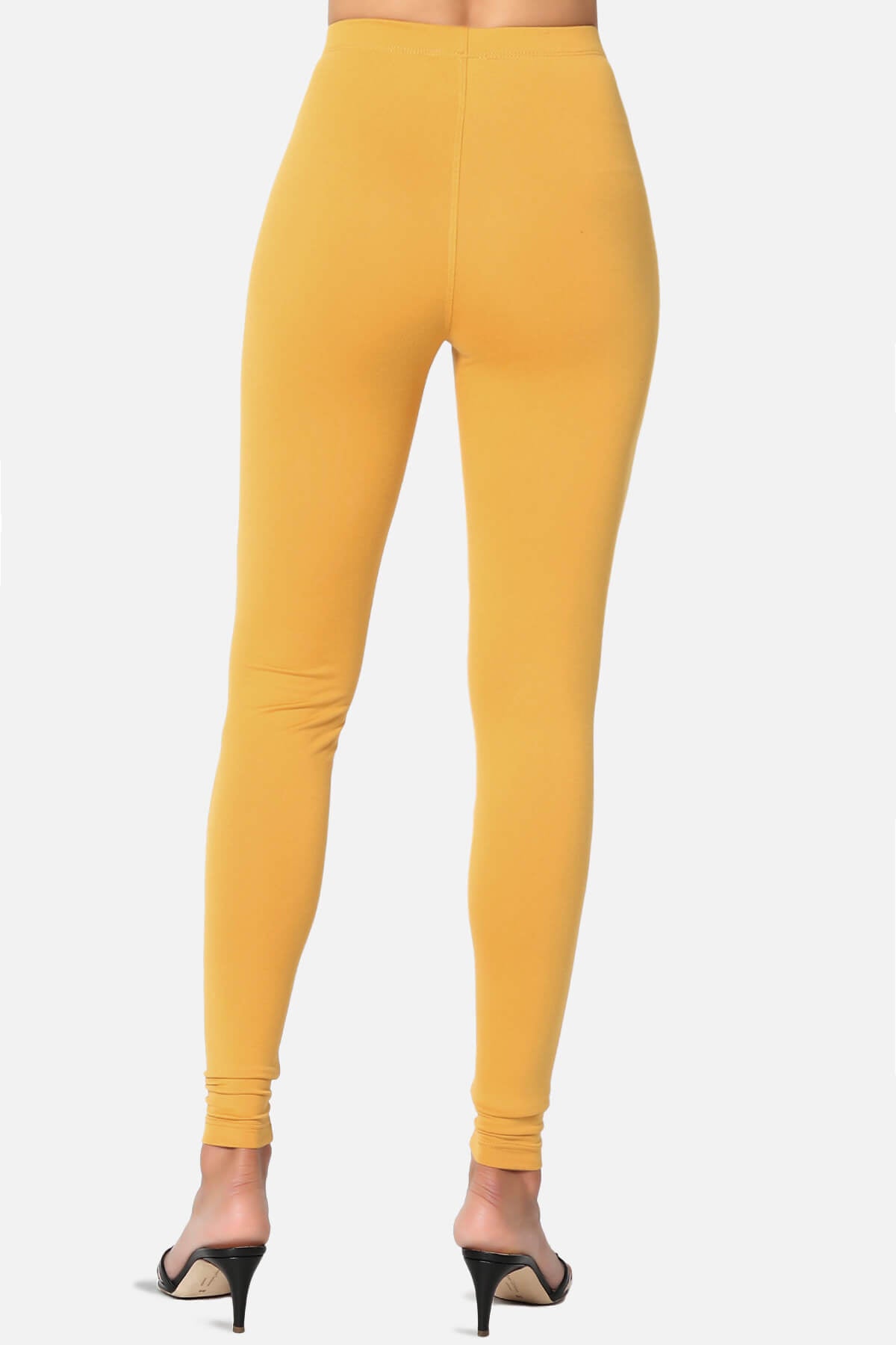 Slimmer Super Soft Comfort Ankle Leggings MUSTARD_2
