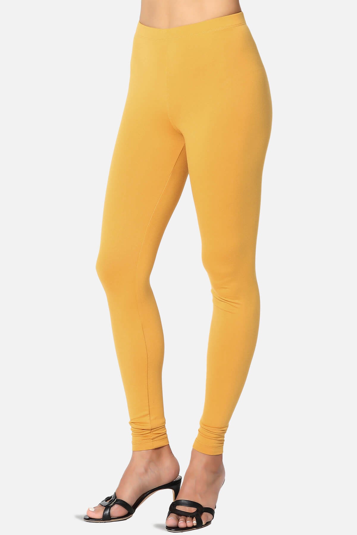 Slimmer Super Soft Comfort Ankle Leggings MUSTARD_3