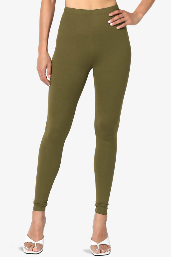 Slimmer Super Soft Comfort Ankle Leggings OLIVE KHAKI_1