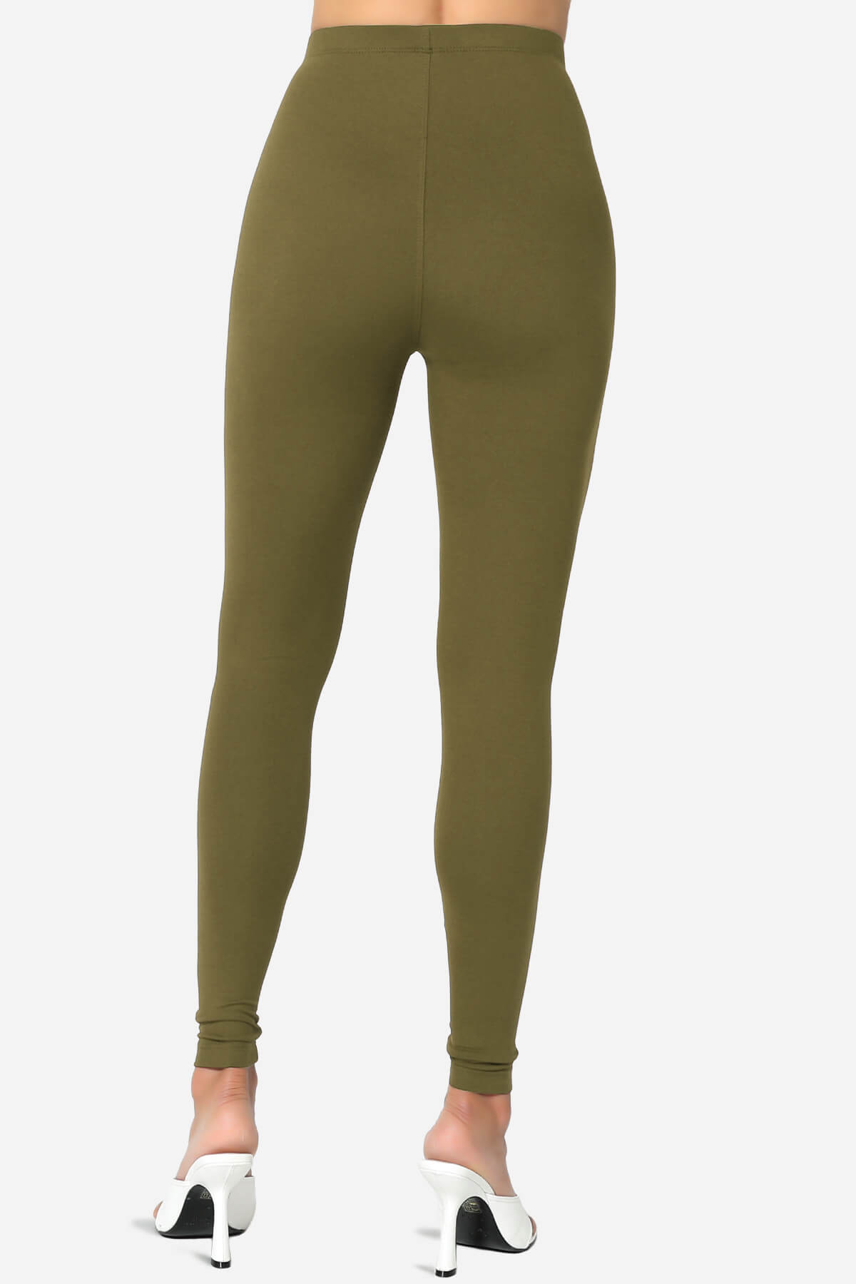 Slimmer Super Soft Comfort Ankle Leggings OLIVE KHAKI_2