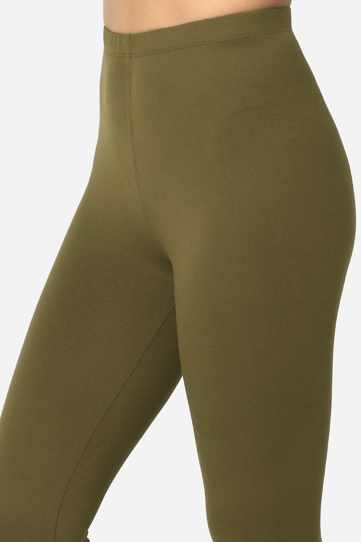 Slimmer Super Soft Comfort Ankle Leggings OLIVE KHAKI_5