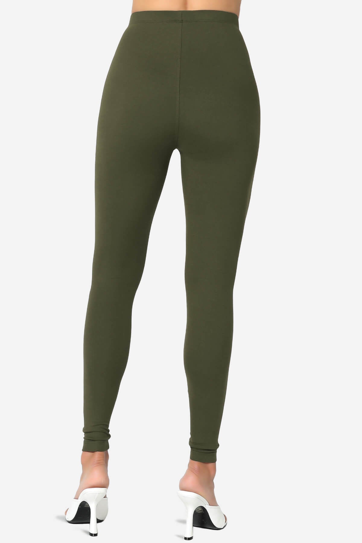 Slimmer Super Soft Comfort Ankle Leggings OLIVE_2