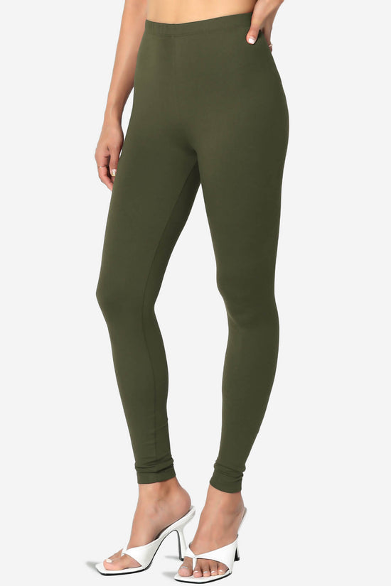 Slimmer Super Soft Comfort Ankle Leggings OLIVE_3