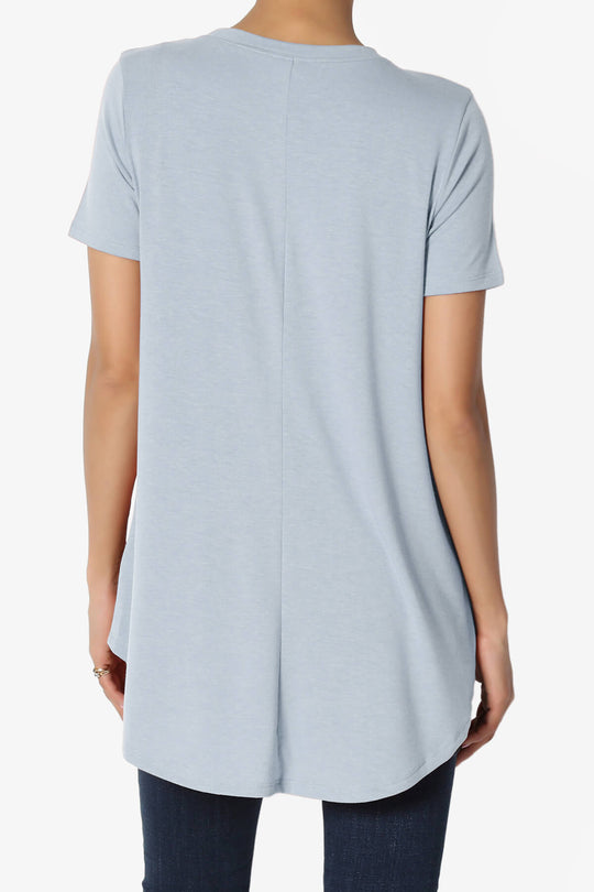 Tristan Essential Short Sleeve Round Hem Top PLUS