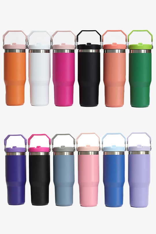 30 oz Tumbler With Handle And Flip Straw
