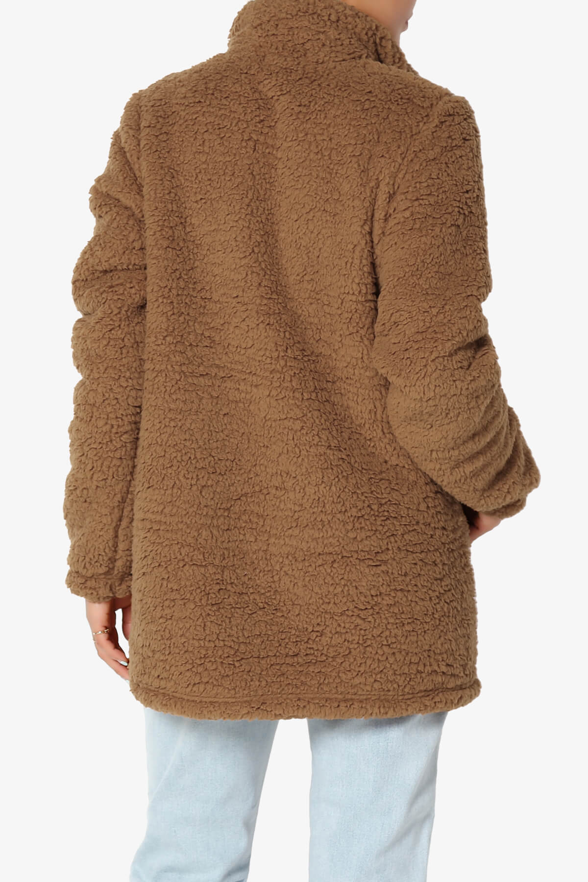 Kenmar High Neck Short Slim Teddy Jacket