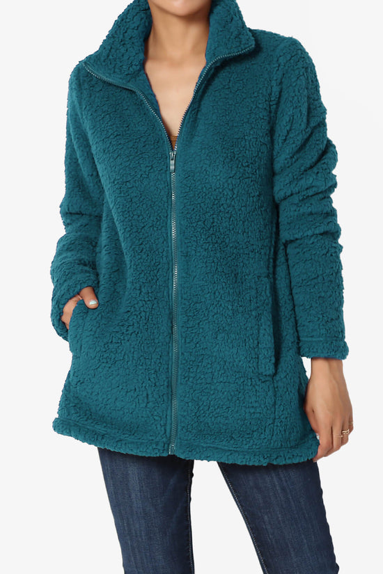 Load image into Gallery viewer, Kenmar High Neck Short Slim Teddy Jacket
