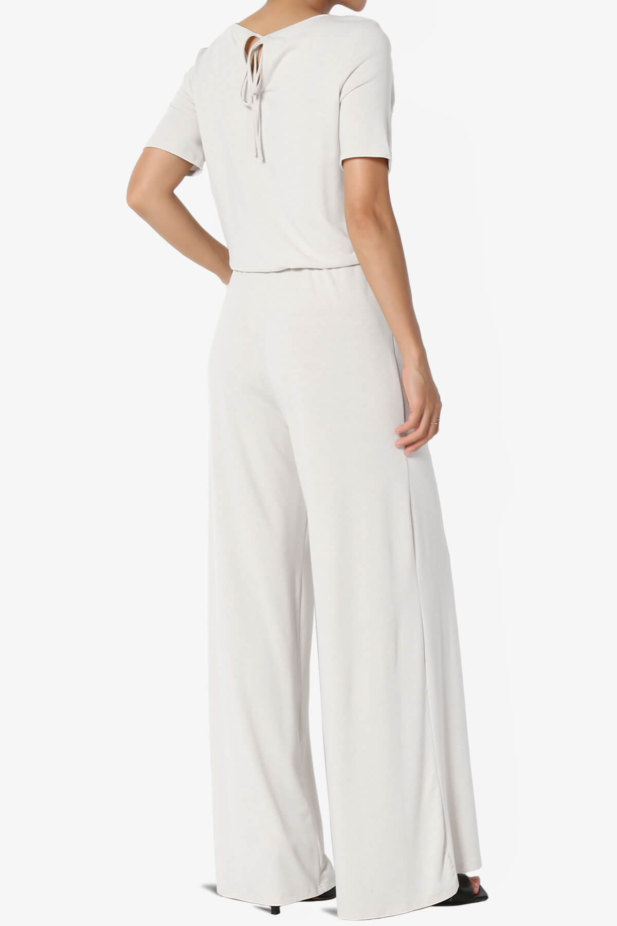 Tina Short Sleeve Wide Leg Jumpsuit