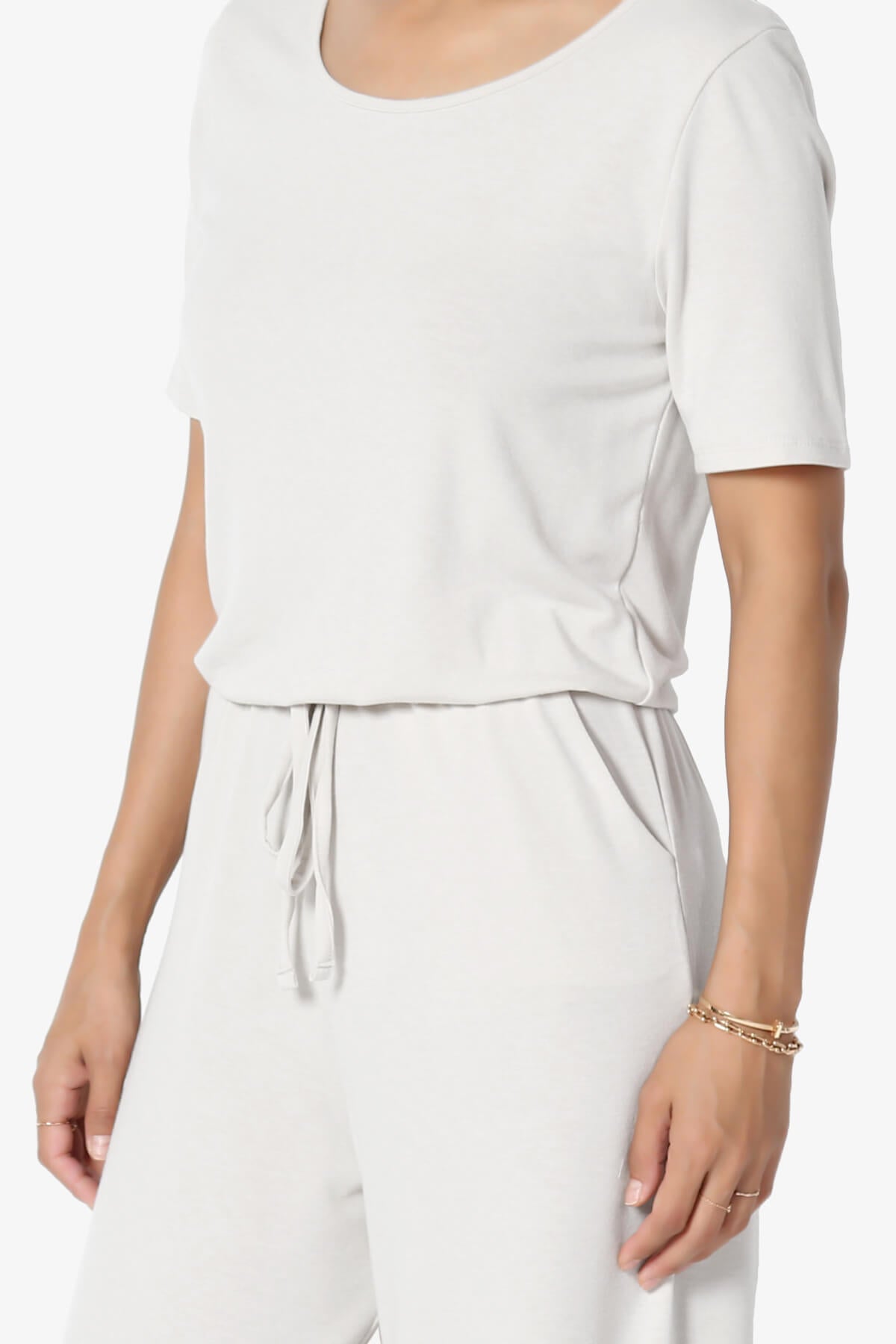 Tina Short Sleeve Wide Leg Jumpsuit