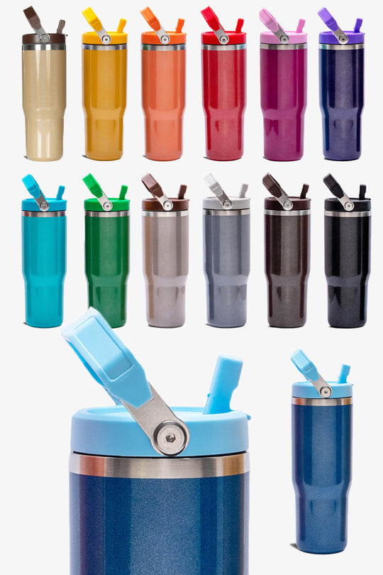 30 oz Pearl Tumbler with Handle and Flip Straw