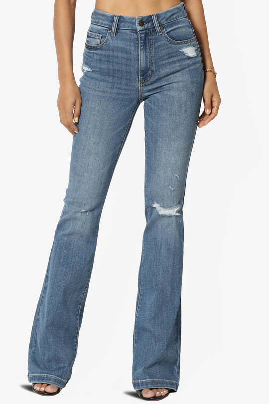 Aliyah Super High Rise Flare Jeans in GPL
